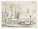 Landscape, 1944, pencil on paper, 30x21 cm