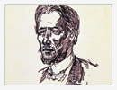 Chekhov, 1966, felt pen on paper, 21x29 cm