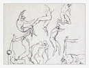 Figures, 1973, ink on paper, 20x29 cm