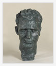 Man's Head, bronze, 20x24x38 cm 