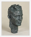 Man's Head, bronze, 20x24x38 cm 