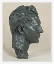 Man's Head, bronze, 20x24x38 cm 