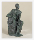 The Actor N.K. Cherkasov, 1971, bronze, 13x16x32 cm