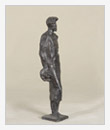 Chekhov Standing with Hat in Hand, 1960, 9x7x35 cm