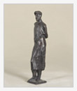 Chekhov Standing with Hat in Hand, 1960, 9x7x35 cm