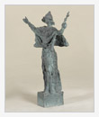 Commemorative Figure, bronze, 24x8x30 cm