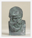 Bust of Chekhov, bronze, 6x7x10 cm