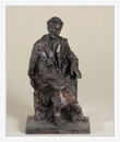 Chaikhovsky Seated with Hat in Hand, bronze,  13x16x27 cm