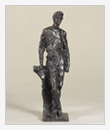 Chekhov Standing, Leaning, 1962, bronze, 18x26x50 cm