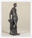 Chekhov Standing, Leaning, 1962, bronze, 18x26x50 cm