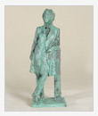 Pushkin Standing, 1952, bronze, 40x15x10 cm