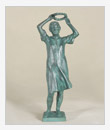 Girl with Garland, 1927, bronze, 15x7x38 cm , original in cast iron