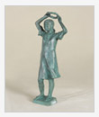 Girl with Garland, 1927, bronze, 15x7x38 cm , original in cast iron