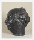 Man's Head, bronze, 30x38x40 cm