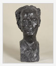 Portrait of Yoko Yama, bronze, 25x30x52 cm