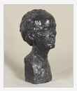 Portrait of Yoko Yama, bronze, 25x30x52 cm