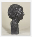 Portrait of Yoko Yama, bronze, 25x30x52 cm