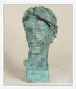 Portrait of Chekhov, 1968, bronze, original in plaster, 9x11x20 cm