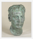 Portrait of an Egyptian, bronze, 19x25x35 cm, original in plaster