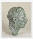 Portrait of an Egyptian, bronze, 19x25x35 cm, original in plaster