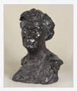 Portrait of the Actress Korchagina-Alexandrovskaya, 1958, bronze, cm 35x28x47, 	original in plaster