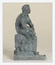 Pushkin Seated, 1959, bronze, 13x19x34 cm