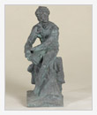 Pushkin Seated, 1959, bronze, 13x19x34 cm