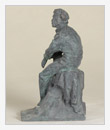 Pushkin Seated, 1959, bronze, 13x19x34 cm