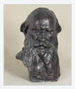 Portrait of Lev N. Tolstoy, 1949, bronze, 60x35x25 cm, original in plaster