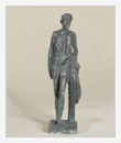 Chekhov Standing, Leaning, 1965, bronze, 31x11x13 cm