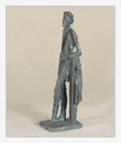 Chekhov Standing, Leaning, 1965, bronze, 31x11x13 cm