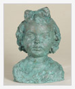 Portrait of the Artist's Daughter, bronze, 22x18x30 cm, original in plaster