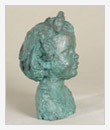 Portrait of the Artist's Daughter, bronze, 22x18x30 cm, original in plaster