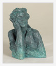 Pushkin, 1989, bronze, 16x12x22 cm